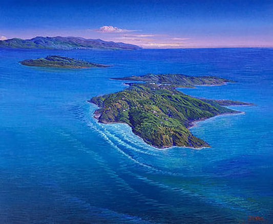 Jean Adrien Seide 20"x24" Islands Acrylic on Canvas #1508-GN-HA