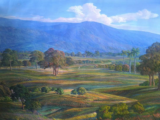 Jean Adrien Seide 36"x48" The Blue Mountain Acrylic on Canvas #2JN-HA