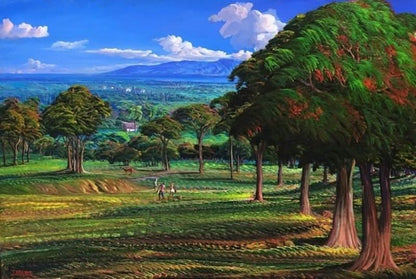 Jean Adrien Seide 24"x36" Trees Acrylic on Canvas #J78-HA