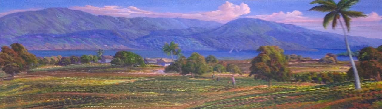 Jean-Adrien Seide 12"x40" In the Valley Acrylic on Canvas #1302GN-HA