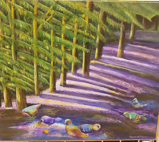 Raymonde Talleyrand 20"x24" Magical Garden Acrylic on Canvas #29RT