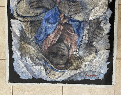 Lyonel Laurenceau (Haitian, b. 1942) "The Joker" 1977 Acrylic on Canvas Painting 36"h X 24"w #26-3-96GSN-NY