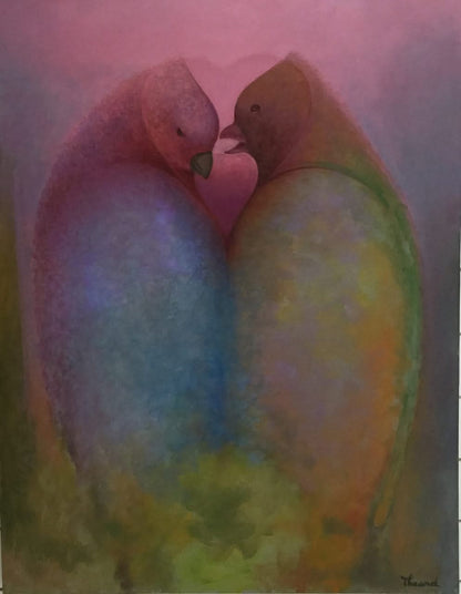 Jean-Pierre Theard 42"x54" Let's Have A Talk Oil on Canvas #T-14-035GN-HA