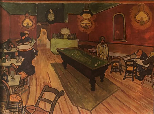 Unknown Artist 18"x24" The Bar Oil on Cardboard #1FC