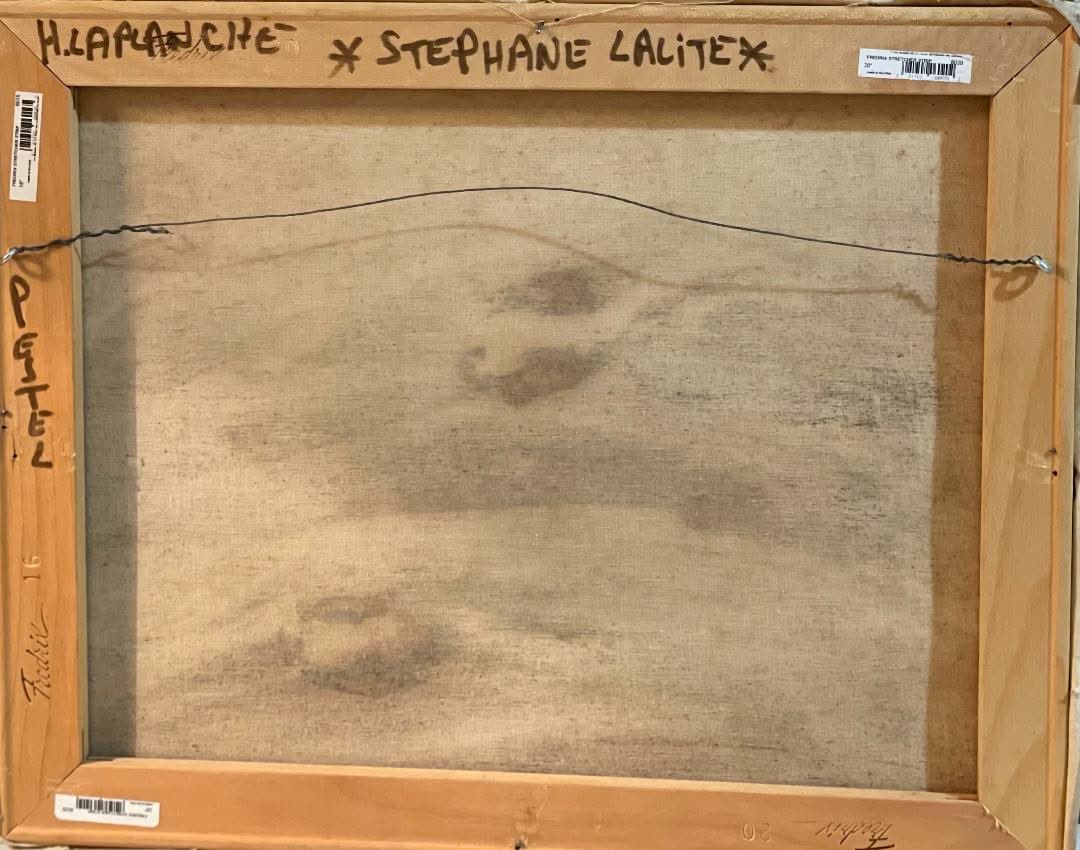 Wesner Pierre-Louis 16"x20" Village Ghetto Acrylic on Canvas #1HL