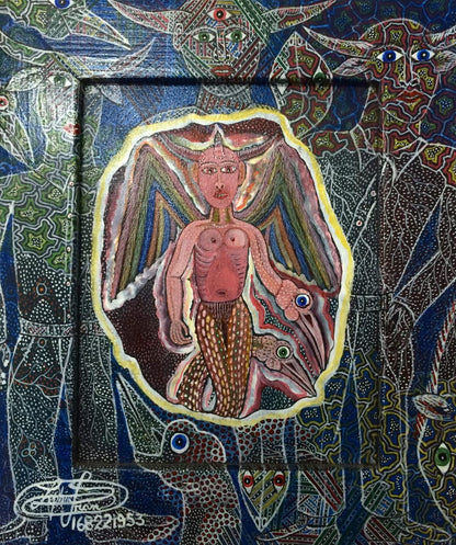 Frantz Zephirin 11"x14"  Nude Evil Oil on Canvas #1400GN-HA