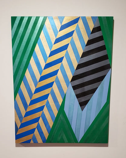 Rudolph Jean-Louis 26"x21" Zwolfart4 2020 Acrylic and Spray Paint on Wood #4