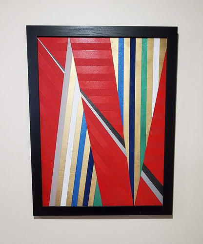 Rudolph Jean-Louis 18"x24" ZWOLFART6 2020 Acrylic and Spray Paint on Wood #6