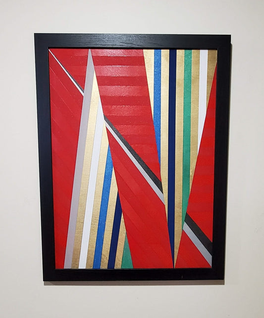 Rudolph Jean-Louis 18"x24" ZWOLFART6 2020 Acrylic and Spray Paint on Wood #6