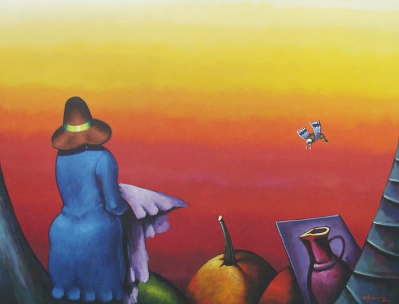 Dionisio Blanco 30"x40" Untitled Mixed Media on Canvas #4CDBDR