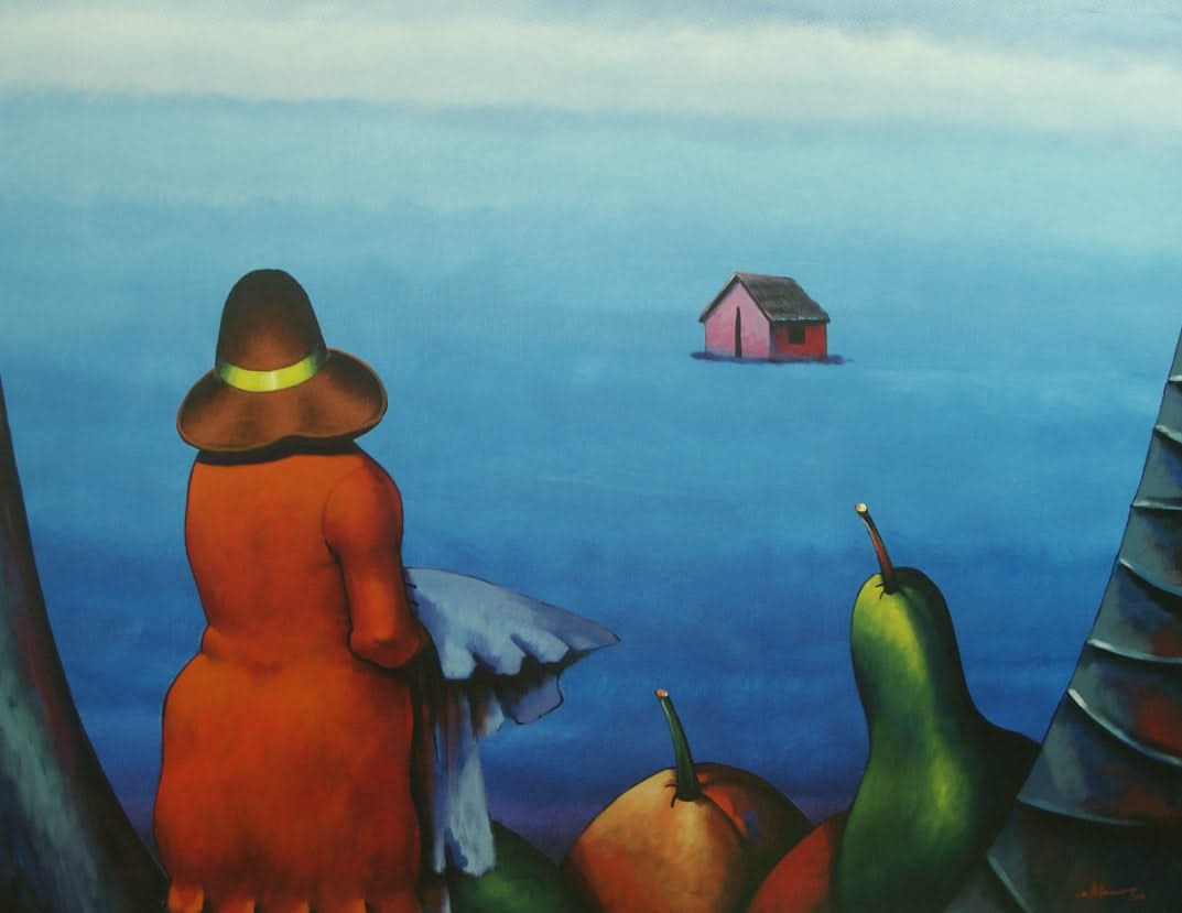 Dionisio Blanco 40"x50" Untitled Mixed Media on Canvas #7CDBDR