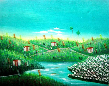 Fritz Emile 16"x20" Rural Scene c1980 Oil on Canvas #6-2-95MFN