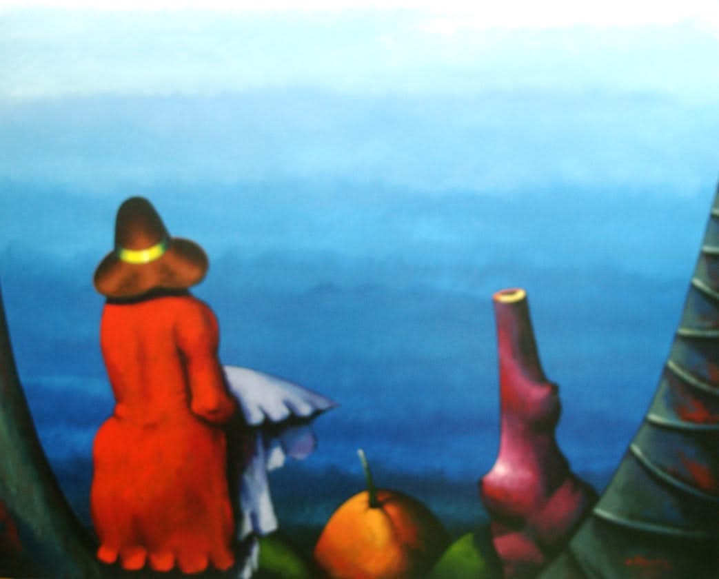 Dionisio Blanco  30"x40" Untitled Mixed Media on Canvas #6CDBDR