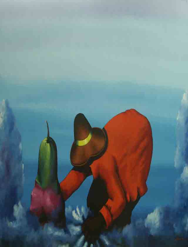 Dionisio Blanco 40"x50" Untitled Mixed Media on Canvas #9CDBDR