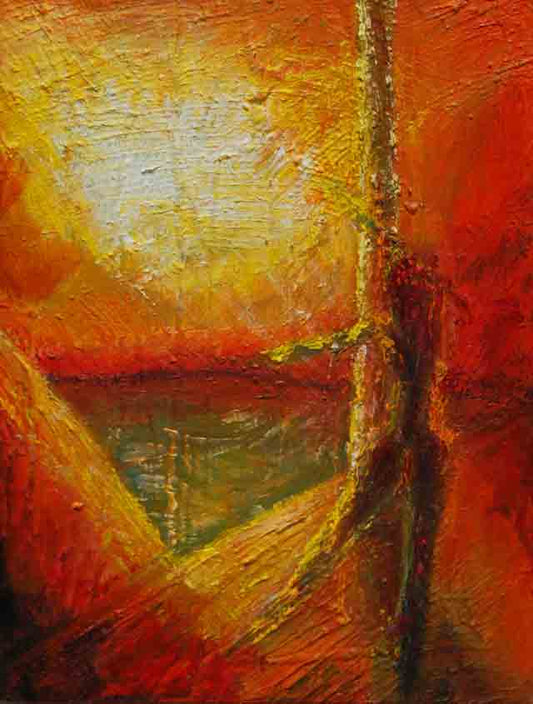 Claude Andy Saint Rome Labossiere 12"x9" "la-bas" Acrylic on Canvas #CASR3