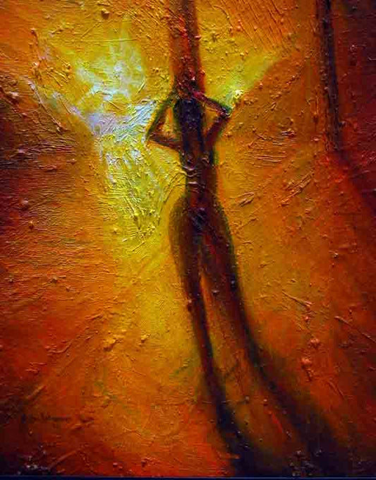 Claude Andy Saint Rome Labossiere 30"x24" "Bain de Soleil/Sun Bathing" Acrylic on Canvas #CASR#5