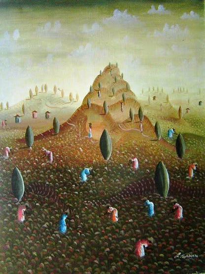 Lamarre Sanon 24"x18"  Fields Oil on canvas #5-2-89MFN